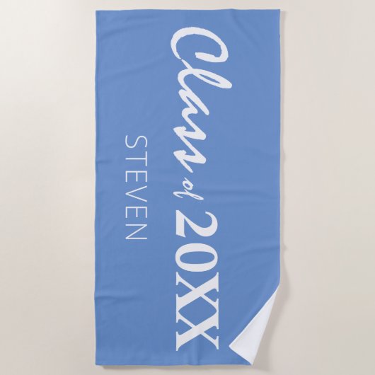 Aangepast jaar op maat voor afstuderen strandlaken (Voorkant)