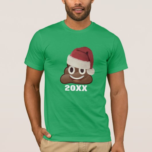 Aangepast Jaar Poop Emoji Funny Christmas Shirt (Voorkant)