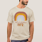 Aangepast jaar regenboog maakt wereld beter t-shirt (Voorkant)