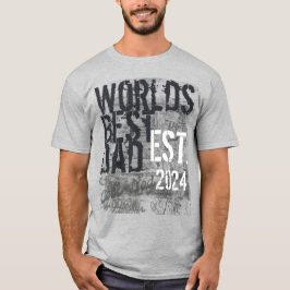 Aangepast jaar 's werelds beste vader Grunge Vader T-shirt