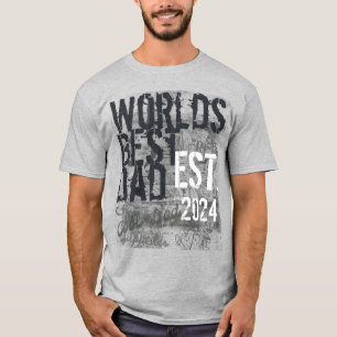 Aangepast jaar 's werelds beste vader Grunge Vader T-shirt
