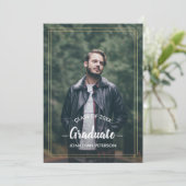 Aangepast jaar Schuur hout Graduation Party Kaart (Staand voorkant)