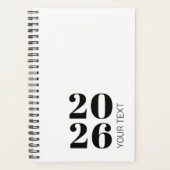 Aangepast Jaar, Tekst, Logo, Web URL, White Diary Planner (Voorkant)