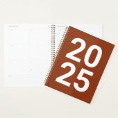 Aangepast jaar terracotta moderne typografie numme planner (Display)