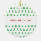 Aangepast Jaar & Transplantatie Type Kerstmis Keramisch Ornament (Achterkant)