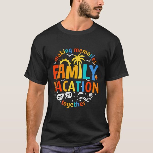 Aangepast jaar vakantie voor familie die overeenko t-shirt (Voorkant)