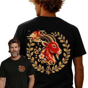 Aangepast Jaar van de Geit Chinese Zodiac T-shirt