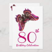 Aangepast jaar van geboorte Partij nodigt Paarse v Kaart (Voorkant / Achterkant)