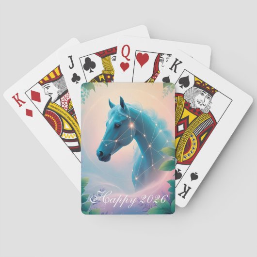 Aangepast Jaar van het Paard 2026 Pokerkaarten (Achterkant)
