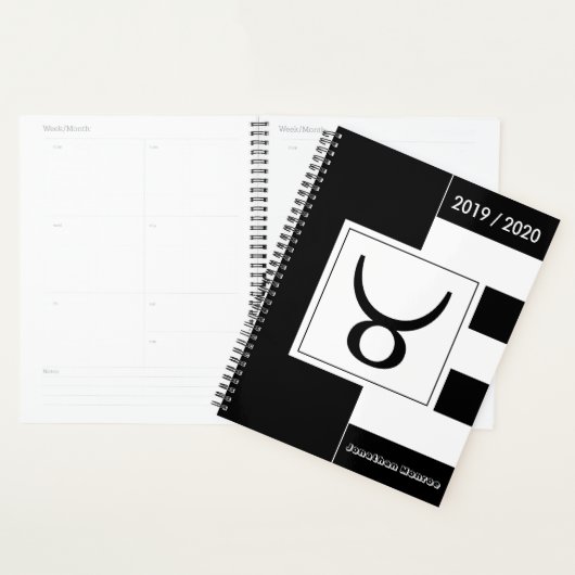 Aangepast jaar voor dierentuin Tusurus Black en Wh Planner (Display)