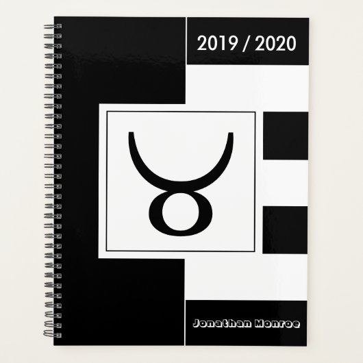 Aangepast jaar voor dierentuin Tusurus Black en Wh Planner (Voorkant)