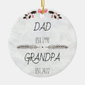 Aangepast jaar voor persoonlijke opa-opa Est Keramisch Ornament (Voorkant)