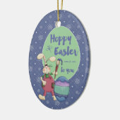 Aangepast jaar voor schildereieren van hap-paassch keramisch ornament (Links)
