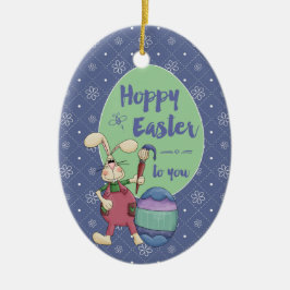 Aangepast jaar voor schildereieren van hap-paassch keramisch ornament