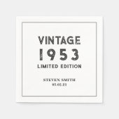 Aangepast jaar voor zwart-wit servet (Voorkant)