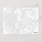 Aangepast jaar VP voor Golden Papercut Vietnamese  Briefkaart (Achterkant)