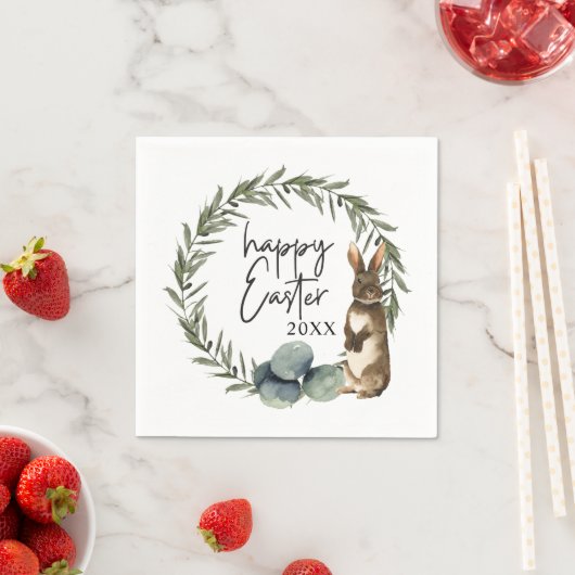 Aangepast jaar Waterverf Snellere adem Servet (Insitu)