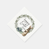 Aangepast jaar Waterverf Snellere adem Servet (Hoek)