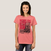 Aangepast jaar zwart, hotroze wereld Beste mama T- T-shirt (Voorkant volledig)