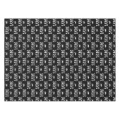 Aangepast jaar zwart-wit afstuderen  tafelkleed (Voorkant (Horizontaal))