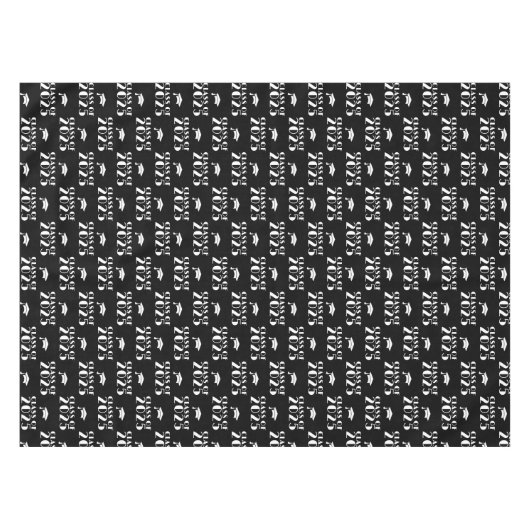 Aangepast jaar zwart-wit afstuderen  tafelkleed (Voorkant (Horizontaal))