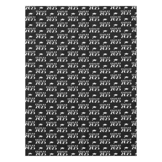 Aangepast jaar zwart-wit afstuderen  tafelkleed (Voorkant)