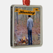 AANGEPAST jachtfotosjabloon Metalen Ornament (Rechts)