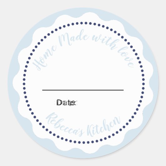 Aangepast jam Canning | Homemade Mason Jar Ronde Sticker (Voorkant)