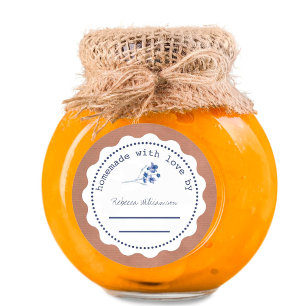 Aangepast jam Canning   Homemade met liefde Ronde Sticker