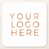 Aangepast Je aangepaste zakelijke Logo toevoegen Kartonnen Onderzetters (Voorkant)