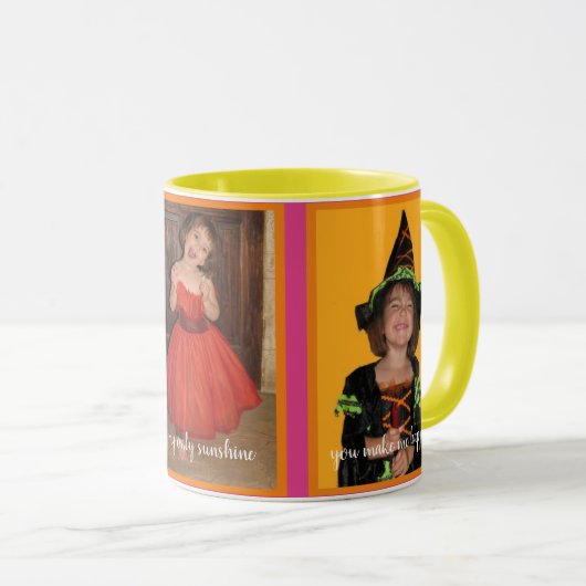 Aangepast "Je bent mijn zonneschijn" Happy Photo T Mok (Voorkant rechts)