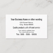 Aangepast Je eigen Logo toevoegen Visitekaartje (Achterkant)