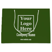 Aangepast je Logo hier op Forest Green Groot Cadeauzakje (Voorkant)