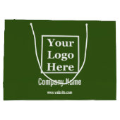 Aangepast je Logo hier op Forest Green Groot Cadeauzakje (Achterkant)