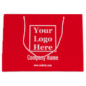 Aangepast je Logo hier op rood Groot Cadeauzakje (Voorkant)