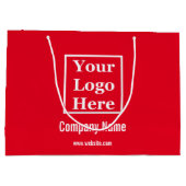 Aangepast je Logo hier op rood Groot Cadeauzakje (Achterkant)