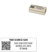 Aangepast je QR-code Adres Rubber Stempel (Gestempeld)