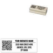 Aangepast je QR-code Adres Rubber Stempel (Gestempeld)
