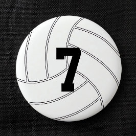 Aangepast Jersey nummer ronvolleyball Button pop