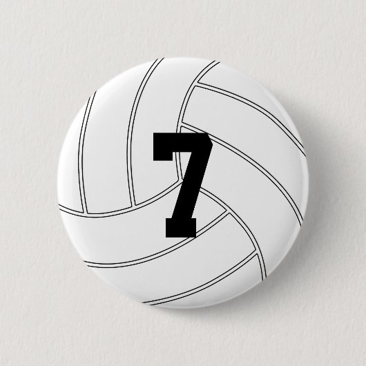 Aangepast Jersey nummer ronvolleyball Button pop (Voorkant)