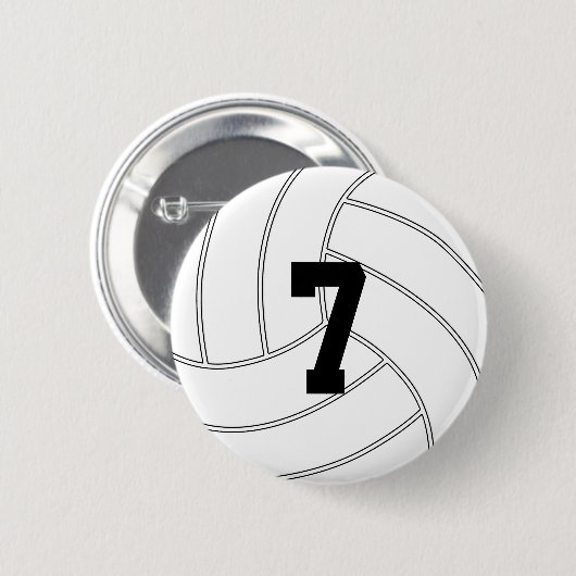 Aangepast Jersey nummer ronvolleyball Button pop (Voorkant /achterkant)