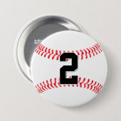 Aangepast Jersey nummer van Baseball Player / teks Ronde Button 7,6 Cm (Voorkant /achterkant)