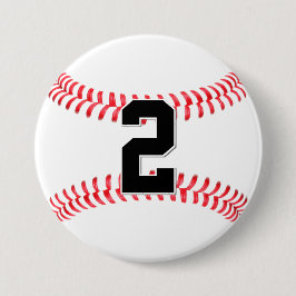 Aangepast Jersey nummer van Baseball Player / teks Ronde Button 7,6 Cm