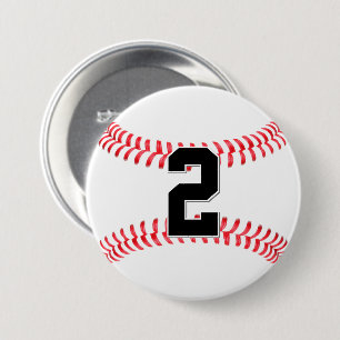 Aangepast Jersey nummer van Baseball Player / teks Ronde Button 7,6 Cm