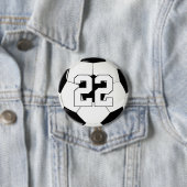 Aangepast Jersey nummer voetbalsport Voetbal voetz Ronde Button 7,6 Cm (In situ)