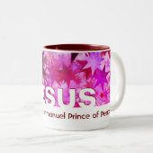 Aangepast JESUS-kerstfeest Tweekleurige Koffiemok (Voorkant rechts)