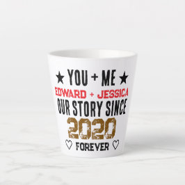 Aangepast Jij + Ik Onze Geschiedenis Relatie Latte Mok