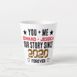 Aangepast Jij + Ik Onze Geschiedenis Relatie Latte Mok