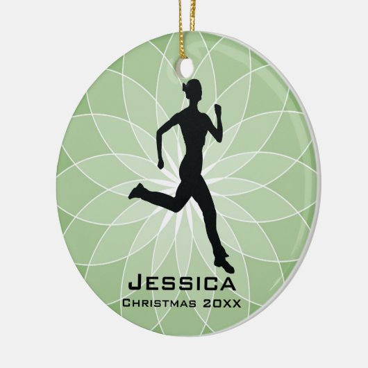 Aangepast Jogger Runner-Ornament Keramisch Ornament (Links)