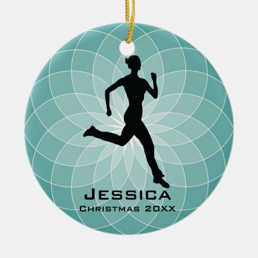 Aangepast Jogger Runner-Ornament Keramisch Ornament (Voorkant)